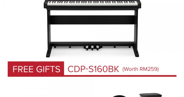 CASIO Digital Piano CDP-S160BK Black (Education Package)